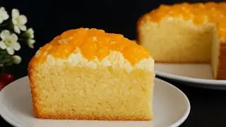 Very Delicate Cake with Cottage Cheese & Fruits