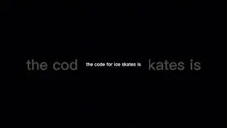 the code for ice skates is in pop it trading!!!