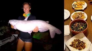 GIANT BLUE CATFISH {Catch & Cook} In Texas