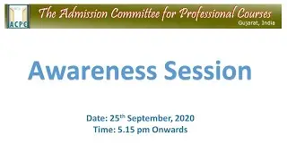 Awareness Session ACPC 2020
