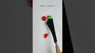 Red + Green ? | what Color Mixed #satisfying #colormixing #shorts