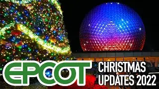 EPCOT Christmas Decorations 2022: Christmas Tree, Festival of the Holidays & Test Track [4K POV]