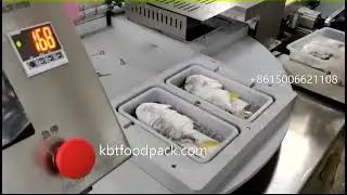 Silvery pomfret fish MAP modified atmosphere packaging machine tray sealer