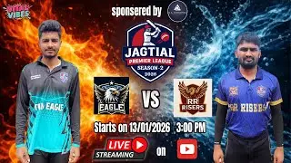JPL Season 2 | Team Eagles vs RR risers LIVE |1st Innings| College Ground | JAGTIAL |