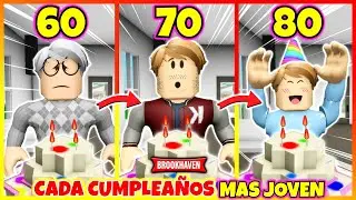 CADA CUMPLEAÑOS ME VUELVO MAS JOVEN 😱 Roblox Brookhaven rp (Historia de Roblox)