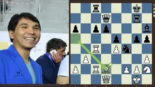 Wesley So's Lone Queen VS Bishop & Rook ~ Pins The Rook & Wins The Game