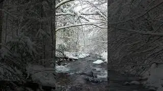 Amazing View Water Flowing in River in Winter 2022