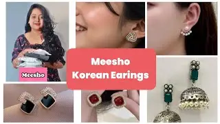 Korean Earrings And Necklace From Meesho #meesho #meeshofinds #meeshohaul #meeshoearring #korean