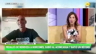 Hablamos con Martín Erroz: pedaleó de Mendoza a Horcones, subió al Aconcagua y batió el récord