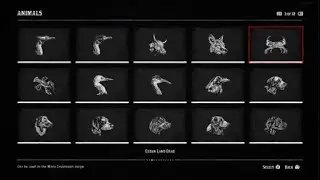 The Animals you need for trophy Zologist and skin deep