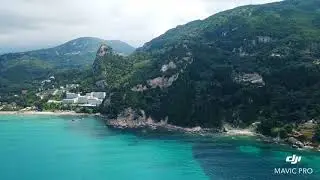 Остров Корфу. Пляж Agios Gordios. С высоты птичьего полета.