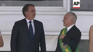 President Bolsonaro receives receives presidential sash