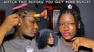 Easiest Way To Do The Afro Bob Boho Goddess Braids On Natural/Relaxed Hair!
