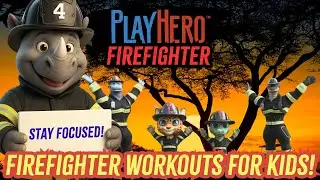 PlayHero Firefighter Workout for Kids | Rhino Rounds | Fun Firefighter Fitness Challenge!