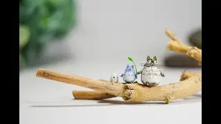 Happy Totoro Family - Totoro Set - I love you Heart Shape - Micro Amigurumi Crochet