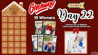 Day 22 Giveaway Reveal! 🎁 Advent Calendar Mystery CAL (Crochet Pattern Ebooks + Gift Box)