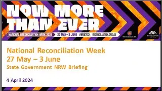 National Reconciliation Week State Government Briefing