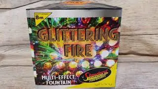 Standard Fireworks - Glittering Fire Fountain - UK Landed Footage