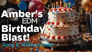 Amber's Birthday Bash: Electric Vibes & EDM Wishes!