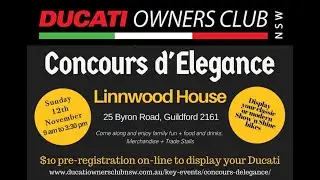 DOCNSW Motorcycle Concours d'Elegance 2023 Ducati Owners Club Guildford NSW 900ss 750GT 750F1