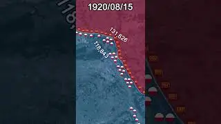 Battle of Warsaw (1920) *Every Day With Army Sizes* #shorts #animation #map