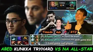 Abed Kunkka Try Hard vs NA Server ALL-Star Arteezy Timado 4dr Dubu Dota 2 pro Gameplay