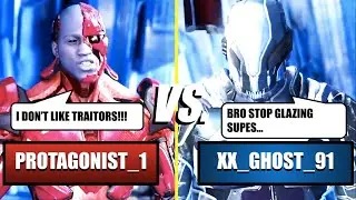 Injustice 2 | THE CORNER GAME 🙅🏻‍♂️🔥🙅🏻‍♂️ - Protagonist_1[Cyborg] vs.  xx_Ghost_91[Batman]