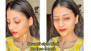 Navratri style bindi on face & neck || very simple and beautiful #viral #viralvideo #view #video 