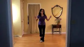 Rockin' The Wagon Wheel (full speed) - L2 Line Dance Lesson & Dance Along - Music @ 3:55