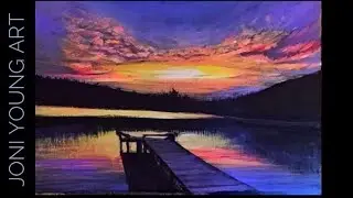 “Rockies Sunset” STEP BY STEP TUTORIAL ~ ACRYLIC PAINTING