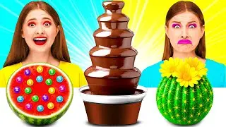 Шоколадный Фонтан Челлендж | Смешные Кулинарные Трюки от Happy Funny