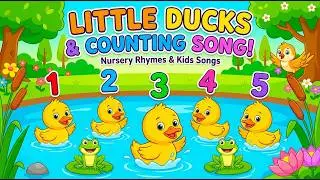 Five Little Ducks and the Rainbow Pond Rhyme Song | Popular Nursery Rhyme & Lyrics for Kids