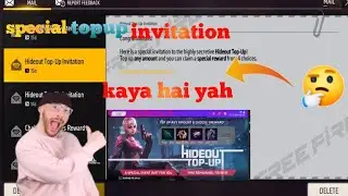 how to complete hideout topup invitation special event in free fire max|| hideout topup new event||