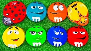 ASMR Satisfying Video | Unboxing 8 Funny Tins Unpacking Munz & M&M&rsquo;s Sweets Mixing Rainbow Chocolate