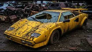 Flood Destroyed Lamborghini Countach Restored After Years | Full ASMR Car Restoration