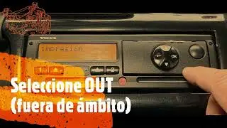Insertar tarjeta de tacógrafo, usar la opción 