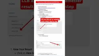 📢CSJMU kanpur university ॥ 👉🏿LLB and BALLB 1st semester result nikalna step by step॥ #result #csjmu