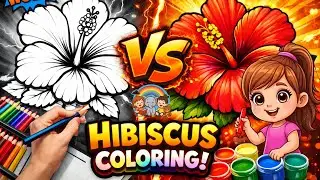 Hibiscus Coloring 🌺| Can You Color This Hibiscus? 🌺 Easy Coloring for Kids