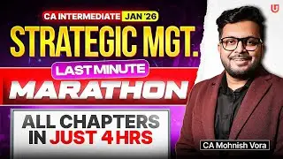 CA Inter SM Last Minute Marathon | Jan 2026 Exams | CA Mohnish Vora (MVSIR)