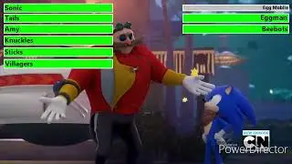 Sonic Boom Season 1 (2015) Sonic vs. Eggman New Years battle with healthsbar