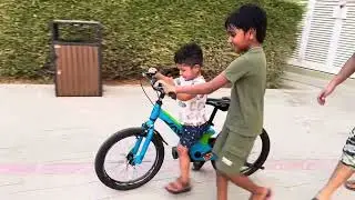 Leon&rsquo;s First Cycle Ride with His Friends | Baby Cycling Adventure #baby #cycle 