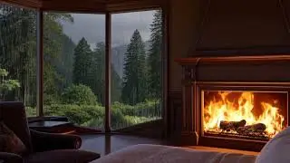 Rain Sound & Fireplace