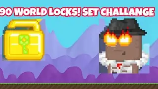 GROWTOPIA| 90 WORLD LOCK SET CHALLENGE!