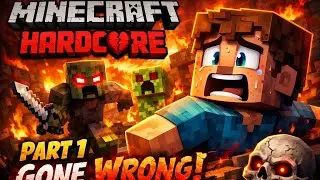 First time Minecraft hard-core part 1 gone wrong 