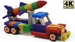 DIY - How To Make Missile Launch Truck with Magnetic Balls (ASMR) | Magnetic Man 4K