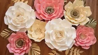 Easy PAPER FLOWER CRAFTS | Garden Wedding Backdrop | DIY HOME DECOR | Paper Roses | DECORATION IDEAS