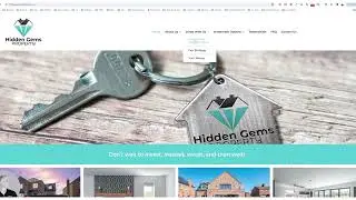 Web Site Design Example Landing Page - Hidden Gems Property Website