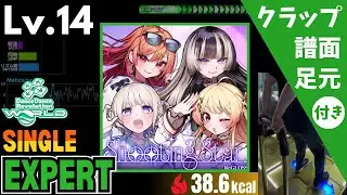 【DDR WORLD】Lv.14 Shooting Star（ESP）【譜面＋足元＋クラップ】