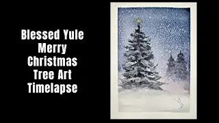 Christmas Yule Tree Art Painting Speedpaint