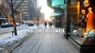 Walking Toronto | A Cold Evening Winter Walk on Bloor Street